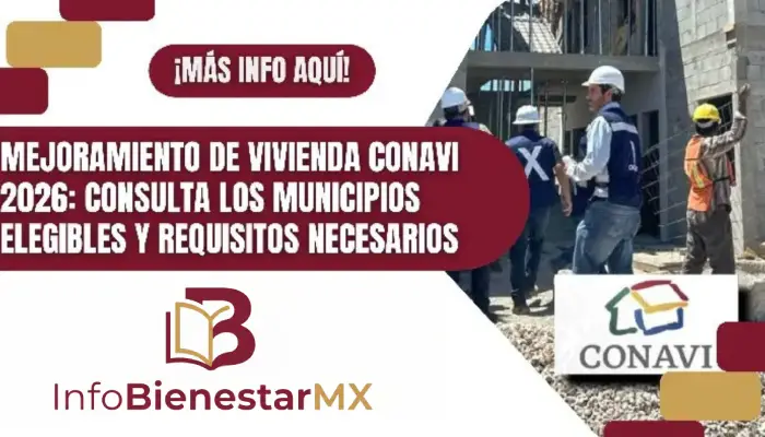 Mejoramiento de Vivienda CONAVI 2026: Consulta los Municipios Elegibles y requisitos necesarios