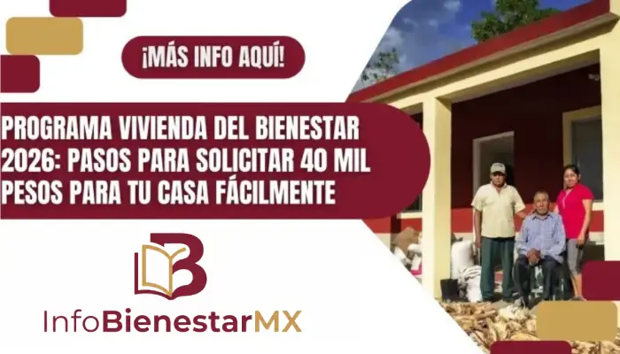 Programa Vivienda del Bienestar 2026: Pasos para solicitar 40 mil pesos para tu casa fácilmente