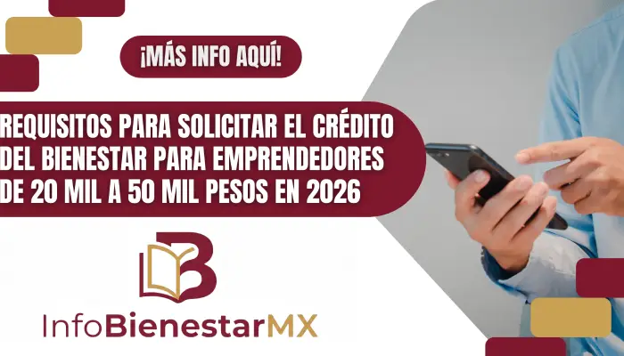 Requisitos para solicitar el Crédito del Bienestar para Emprendedores de 20 mil a 50 mil pesos en 2026