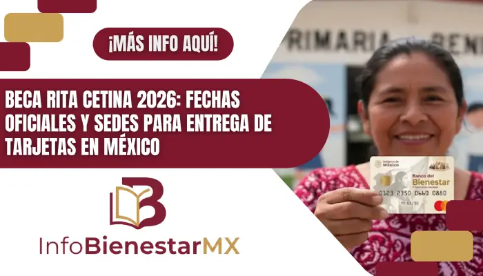 Beca Rita Cetina 2026: Fechas oficiales y sedes para entrega de tarjetas en México