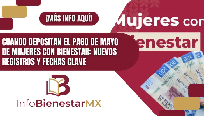 Cuando depositan el pago de mayo de Mujeres con Bienestar: Nuevos registros y fechas clave